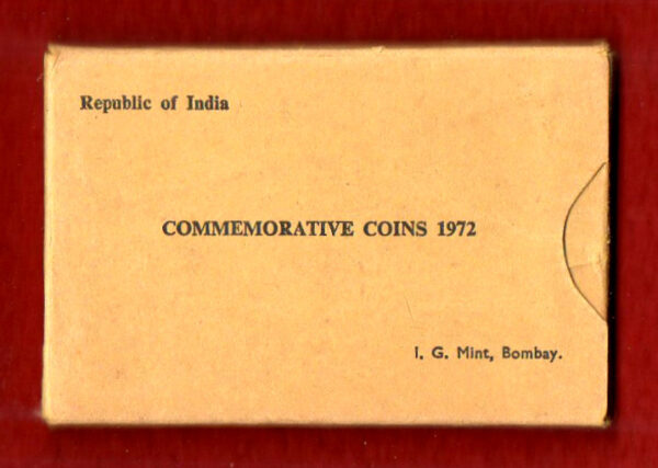 1972 - 25th Anniversary of Independence (Bombay) UNC 2 Coins Set (Rs.10,Ps.50)