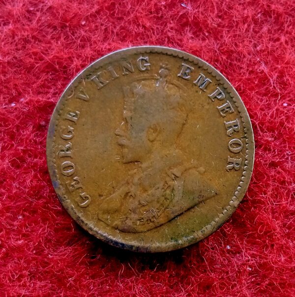 British India 1/4 Anna George V 1929  Coin - Image 2
