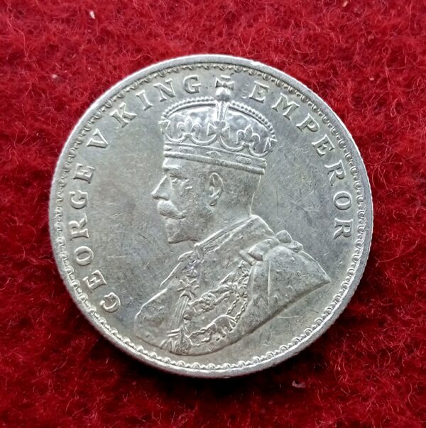 British India 1 Rupee George V 1921 Silver Coin - Image 2