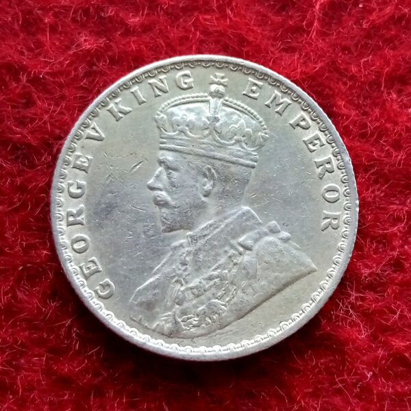 British India 1/2 Rupee George V 1936 Silver Coin - Image 2