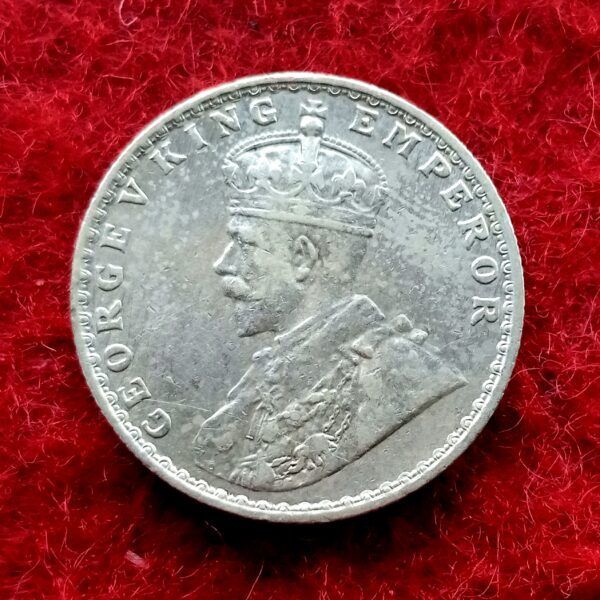 British India 1/2 Rupee George V 1936 Silver Coin - Image 2