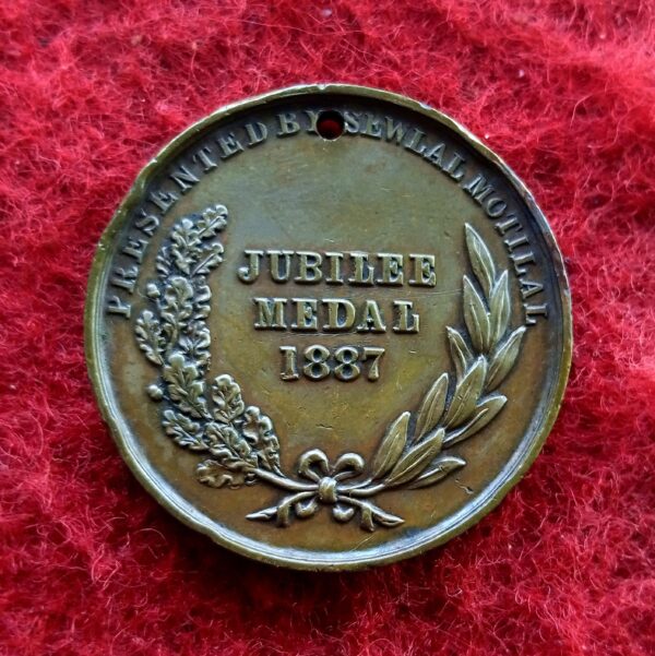 Victoria Queen Empress Of India Jubilee Medal 1887 - Image 3