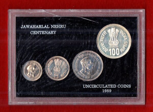 1989 Jawaharlal Nehru Birth Centenary (Bombay) UNC Set - Image 2
