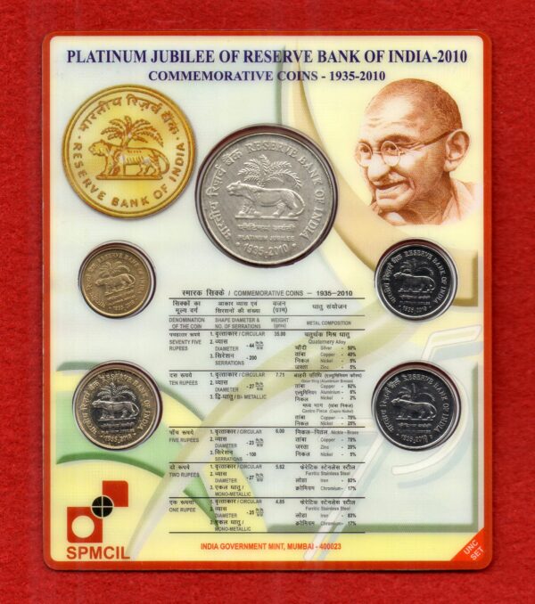 2010 Reserve Bank of India (RBI) Mumbai UNC Set - Image 3