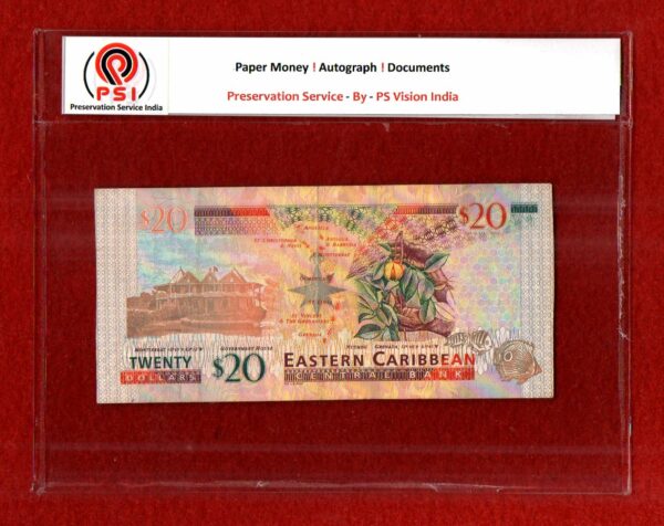 Eastern Caribbean States 20 Dollars Queen Elizabeth II 2008 Banknote - Image 2