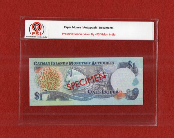Cayman Islands 1 Dollar Queen Elizabeth II 500th Anniversary of Discovery Specimen 2001 Banknote - Image 2