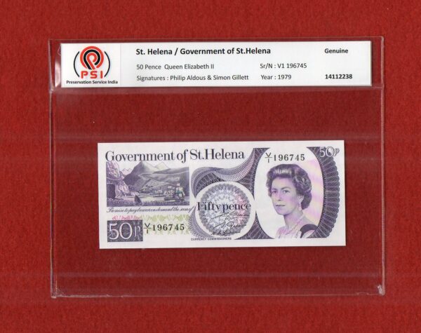 Saint Helena (UK) 50 Pence Queen Elizabeth II Banknote