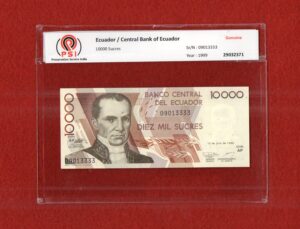 Ecuador 10000 Sucres 1999 Banknote