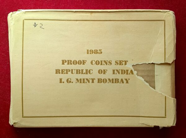 1985 - Reserve Bank of India - Golden Jubilee Proof 4 Coins Set (Rs 100,Rs 10, Rs 2, Ps 50) Bombay Mint