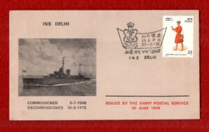 FDC INS Delhi Commisiioned Decommisiioned 1978