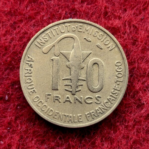 French  West Africa 10 Francs Togo 1957 Coin