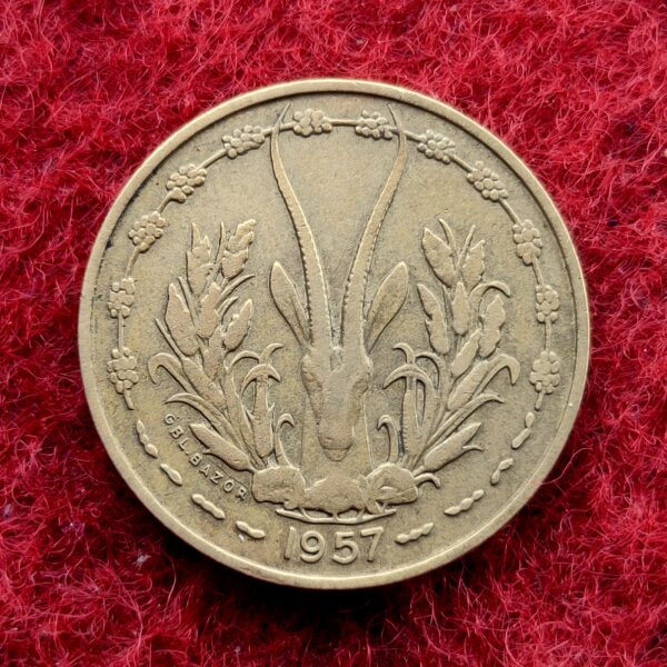 French  West Africa 10 Francs Togo 1957 Coin - Image 2