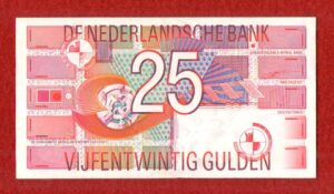 Netherlands 25 Gulden Red Robin 1989 Banknote