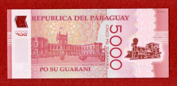 Paraguay 5000 Guaranies 2011 Polymer Banknote - Image 2