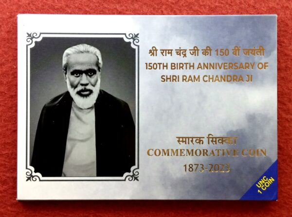 2023 - 150th Birth Anniversary of Shri Ram Chandra Ji UNC 1 Coin Set (Rs 150) Mumbai Mint