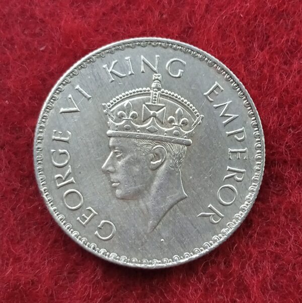 British India 1 Rupee - George VI 1938 Silver Coin - Image 2