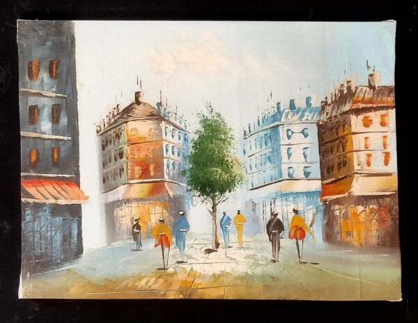 Oil Painting Canvas – Vintage City (Kiya Art World)