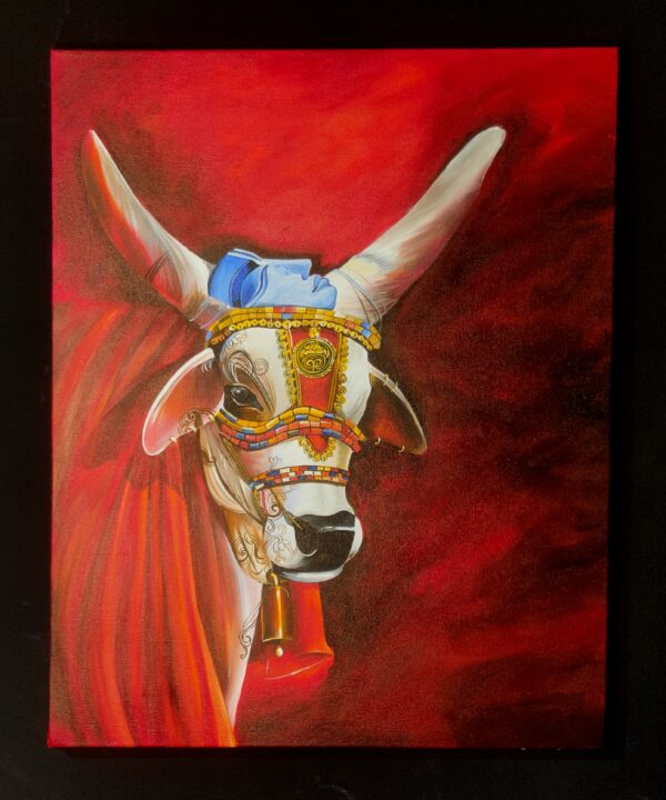 Oil Painting Canvas – Holy Cow (Kiya Art World)