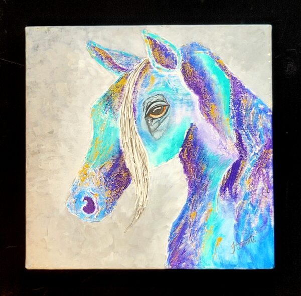 Oil Painting Canvas – Vivid Colors of The Horse (Kiya Art World)