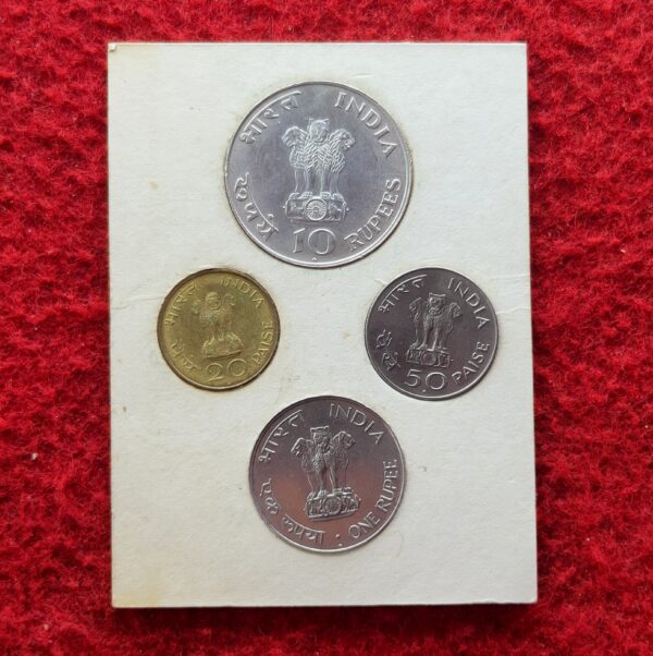 1969 - Republic Of India Mahatma Gandhi Centenary UNC 4 Coins Set (Diary) - Image 4
