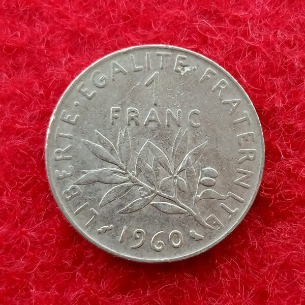 France 1 Franc Signature O. Roty 1960 Coin