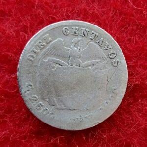 Colombia 10 Centavos Simon Bolivar Silver Coin