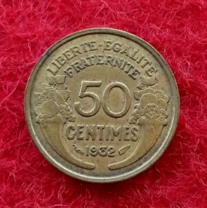 France 50 Centimes 1932 Coin 