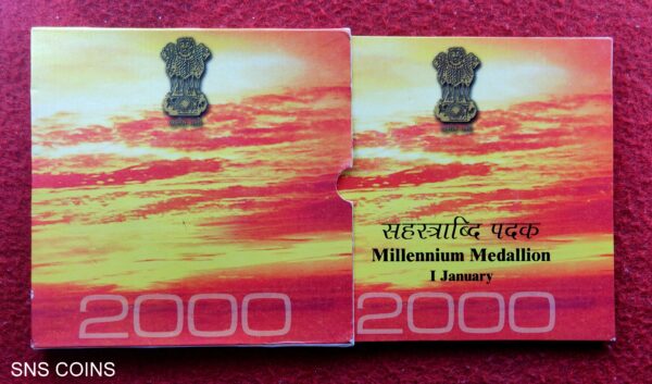 Explore India Millennium Year 1 January 2000 Silver Medallion Set (Ministry of Tourism Government of India)