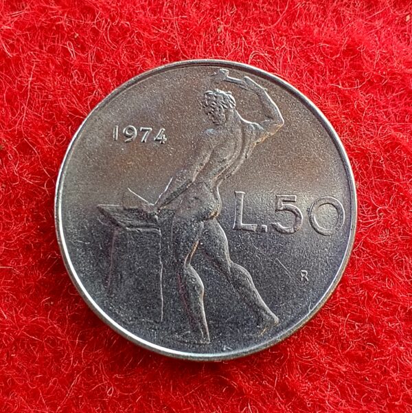 Italy 50 Lire large type 1974 Coin