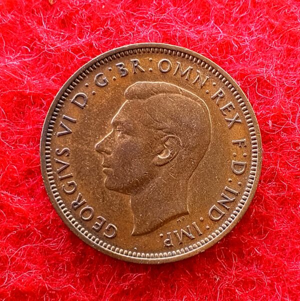 United Kingdom (UK) 1/2 Penny - George VI 1944 Coin - Image 2