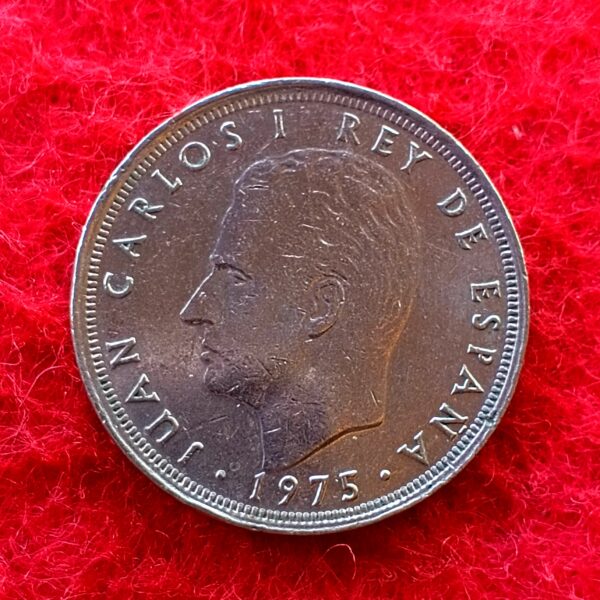 Spain 25 Pesetas Juan Carlos I 1975 Coin - Image 2