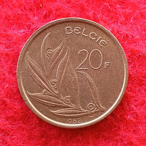Belgium 20 Francs - Baudouin I Dutch text 1982 Coin