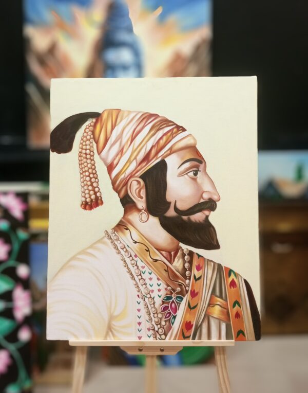 Oil Painting Canvas –  Chhatrapati Shivaji Maharaj (Kiya Art World)