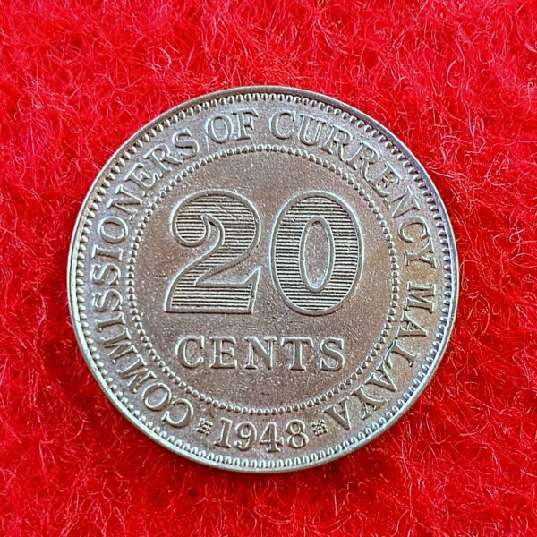 Malaya (Malaysia) 20 Cents - George VI 1948 Coin