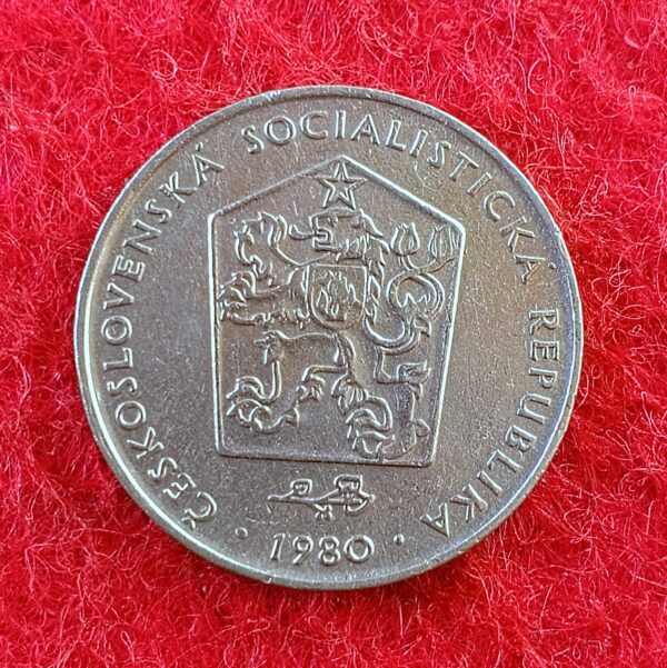 Czechoslovakia 2 Koruny 1980 Coin - Image 2