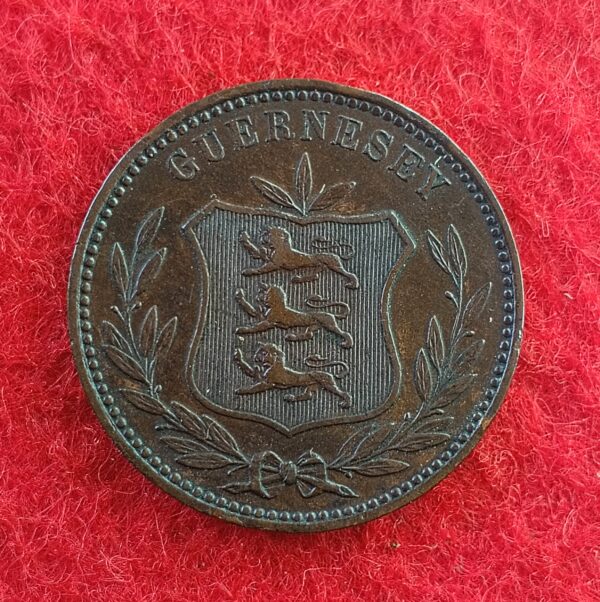 Guernsey 8 Doubles 1889 Coin - Image 2