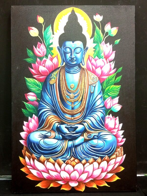 Oil Painting Canvas –  Buddha- Symbol of Peace (Kiya Art World) - Image 2
