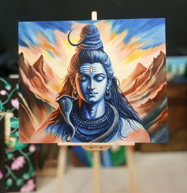 Oil Painting Canvas –  Mahadev (Kiya Art World)