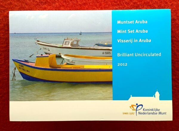 2012 - Aruba Mint Set (Fishing in Aruba) Brilliant UNC Set (5 Cents, 10 Cents, 25 Cents, 50 Cents, 1 Florin, 2 1/2 Florin, 5 Florin)
