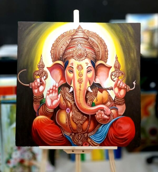 Oil Painting Canvas – Lord Ganesha (Kiya Art World)