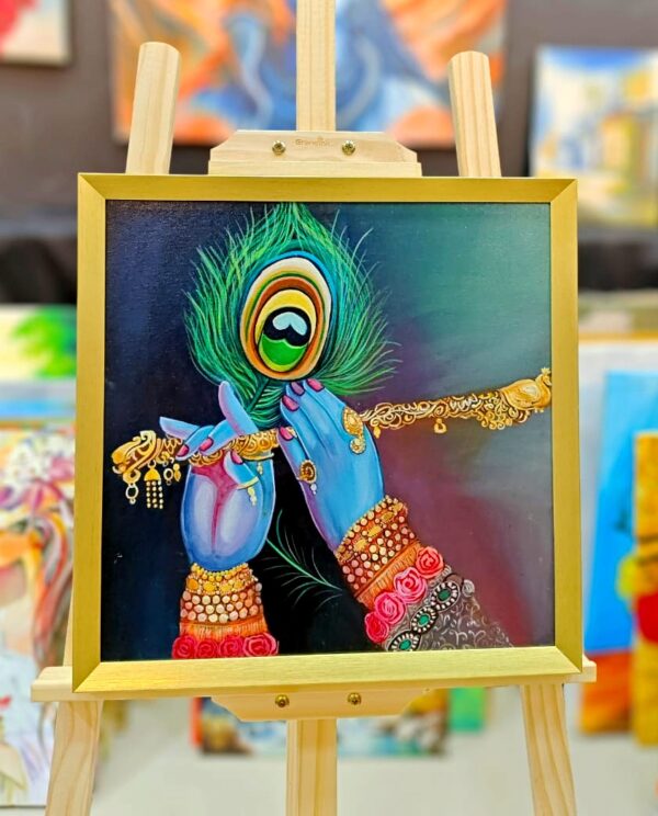 Oil Painting Canvas –  Radha Krishna Set of 3 Paintings (Kiya Art World) - Image 4