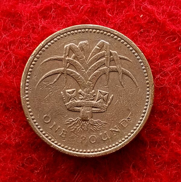 United Kingdom (UK) 1 Pound - Elizabeth II Welsh Leek 1985 Coin