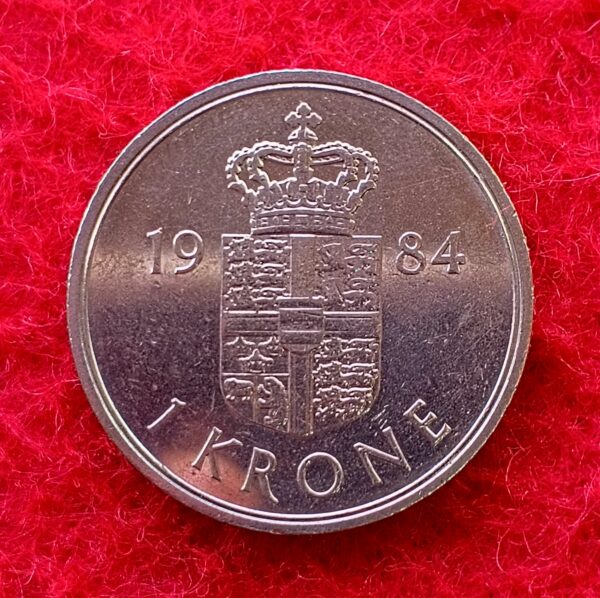 Denmark 1 Krone - Margrethe II 1984 Coin