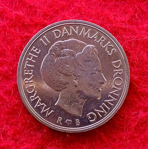 Denmark 1 Krone - Margrethe II 1984 Coin - Image 2