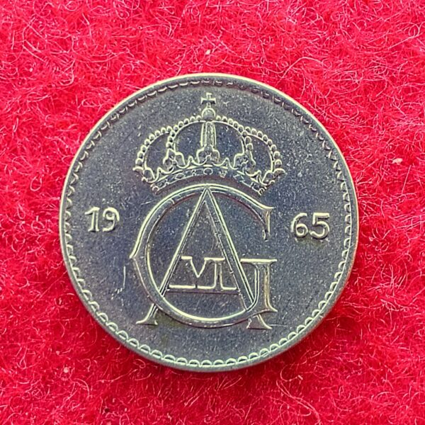 Sweden 50 Ore - Gustaf VI Adolf 1965 Coin - Image 2