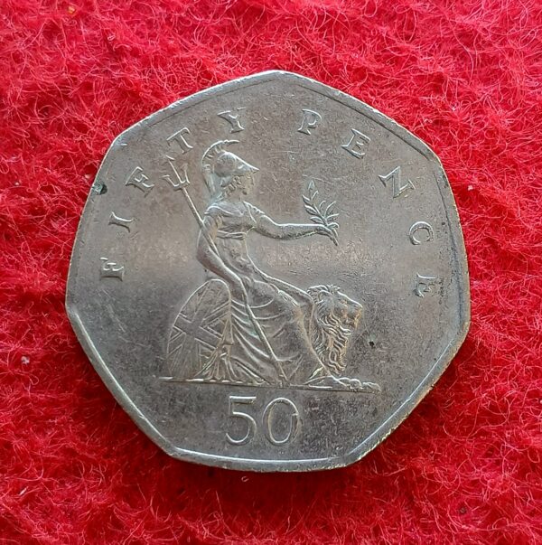 United Kingdom (UK) 50 Pence Elizabeth II 1997 Coin 