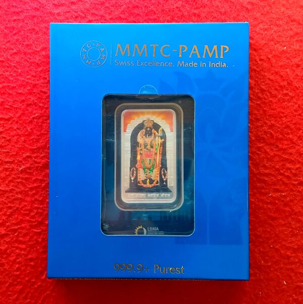 2024 - Aayodhya Ram Lalla 999.9 Purest 50 Gm Silver Bar - Image 3