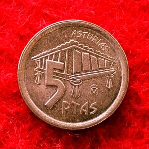 Spain 5 Pesetas Asturias 1995 Commemorative Issue Coin