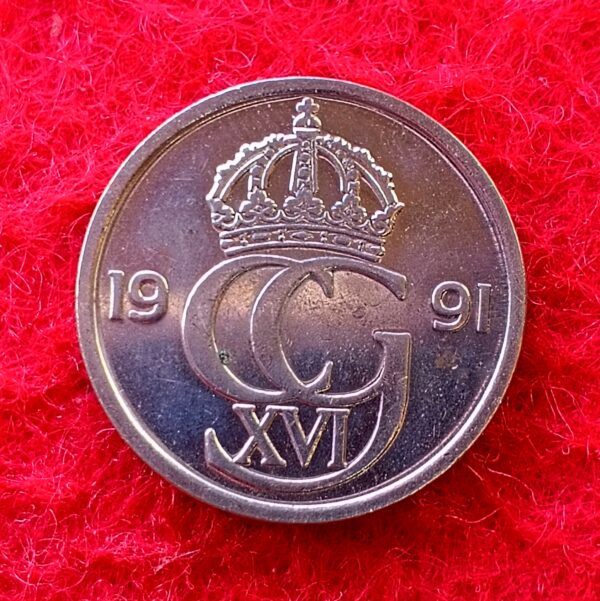 Sweden 50 Ore - Carl XVI Gustaf 1991 Coin  - Image 2