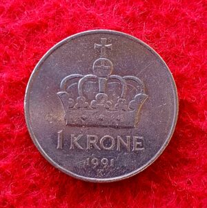 Norway 1 Krone - Olav V 1991 Coin